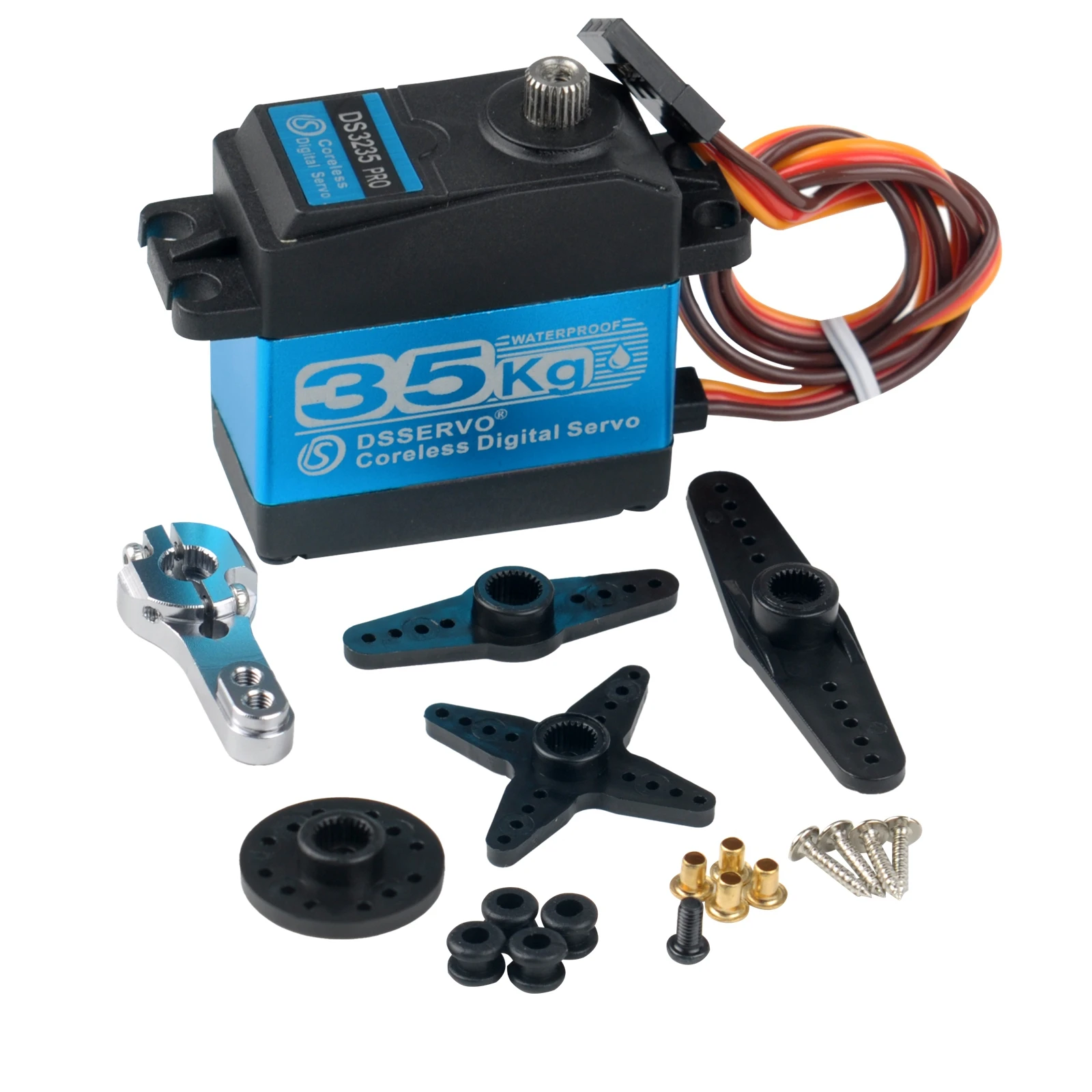 DS3235 PRO Coreless Digital Servo Motor de engrenagem de aço inoxidável à prova d'água 180/270 graus para 1:8 1:10 1:12 RC Baja Car Robot