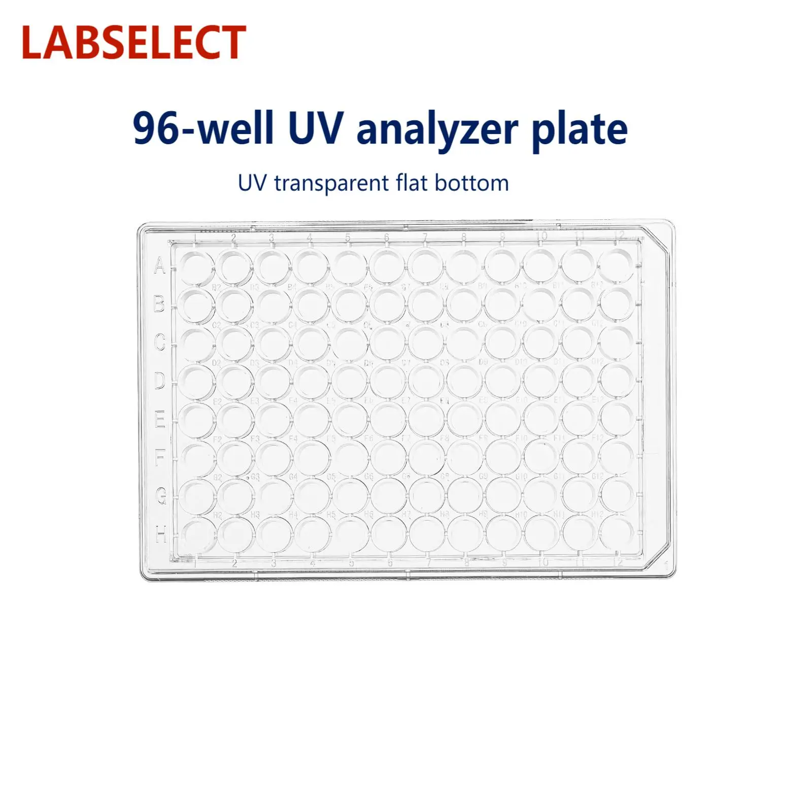 

LABSELECT 96-Well Cell Culture Plate UV Analyzer Plates Transparent Flat Bottom Bacterial Culture Plate Sterilization Package