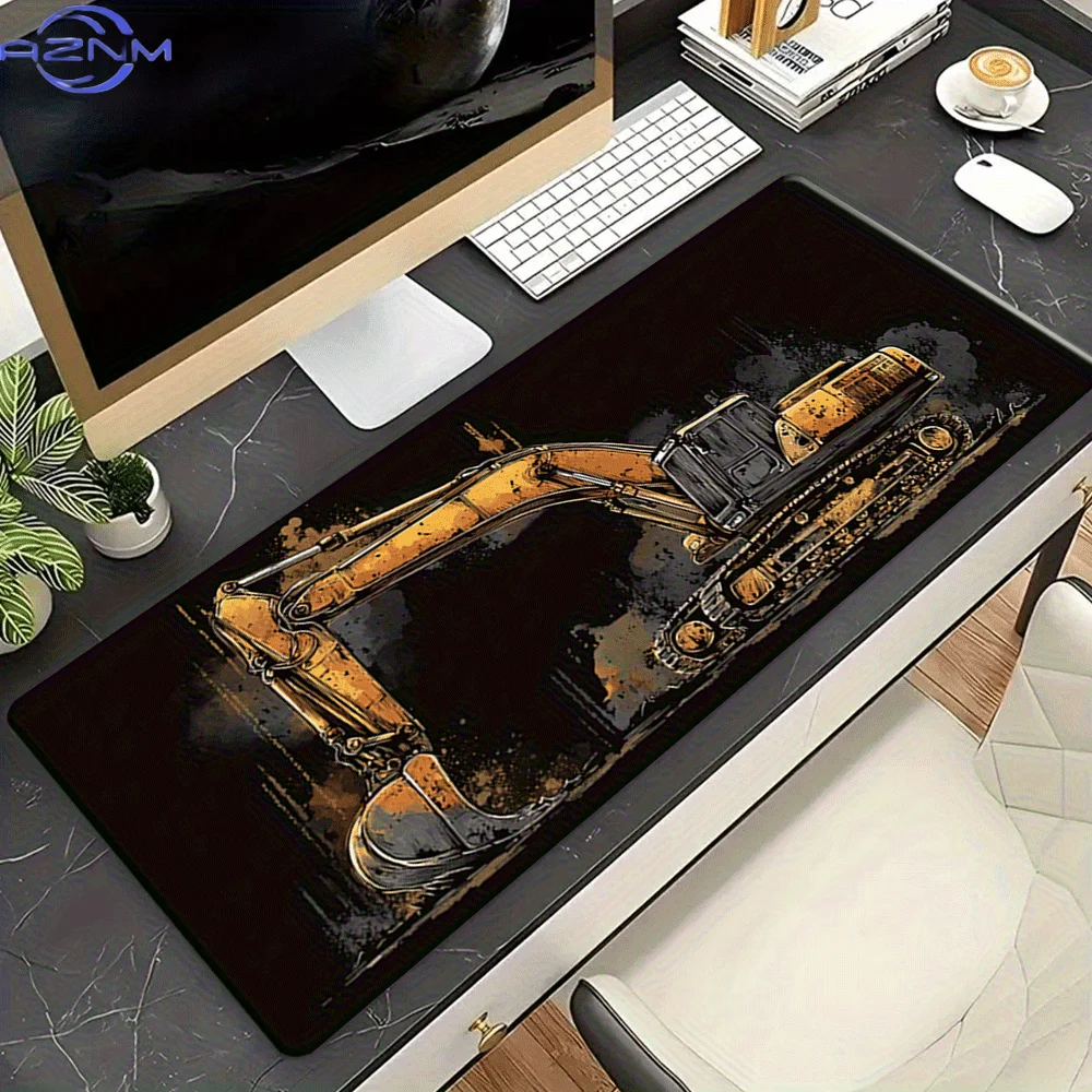 1pc Yellow Black Corner Style Desktop Mat for Gaming Office Lovely Gift for Gamers Office Workers Friends