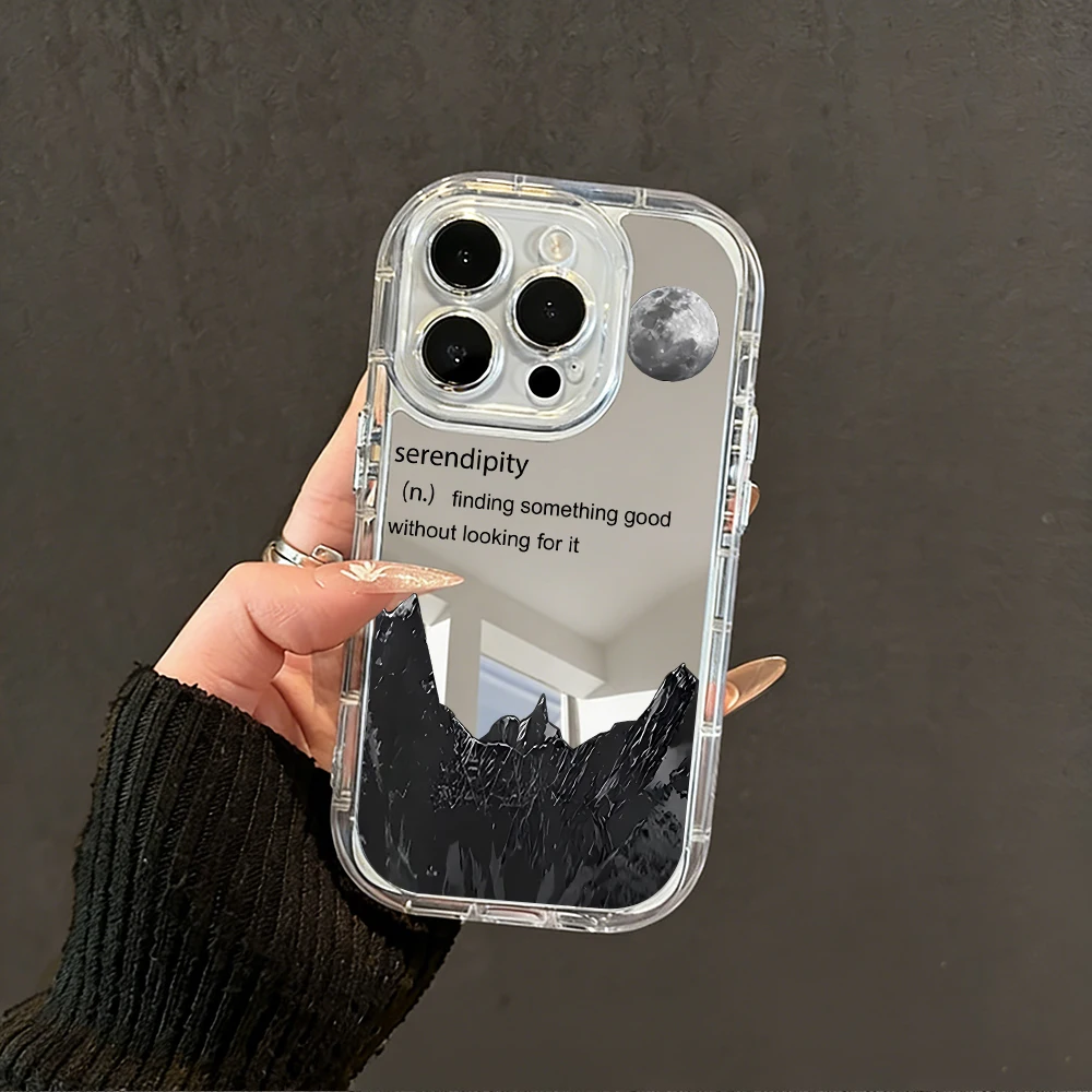 Modische Schneeberg-Gletscher-Spiegel-Handyhülle für iPhone 17 15 14 16 Pro Max 13 12 11 Pro XR XS 8 Plus 17Air Stoßfeste Hülle – Detail 9