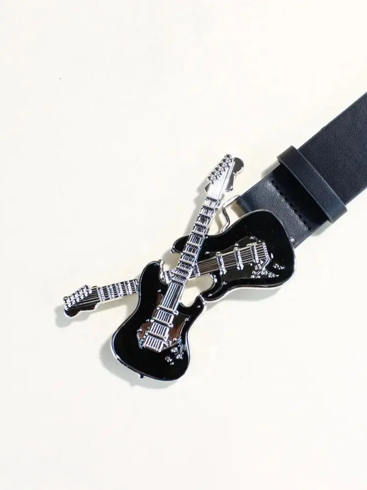 حزام الجينز المرأة الديكور جديد متعدد الاستخدامات حزام غير رسمي الغيتار مشبك روك بانك