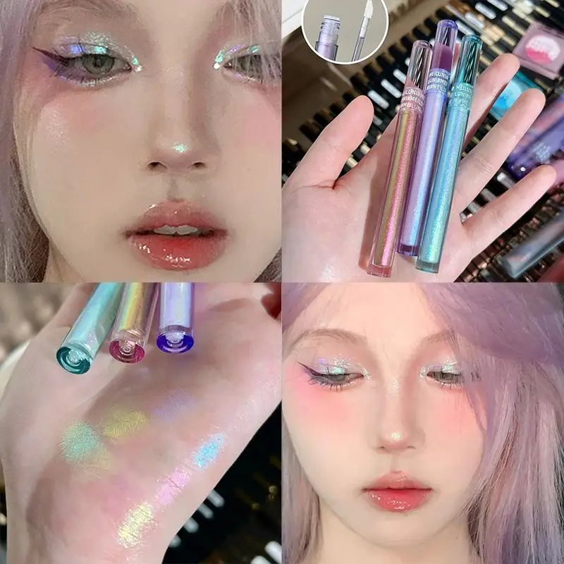 Ombre à barrage liquide caméléon, fard à barrage scintillant, surbrillance, éclaircissant, beauté, cosmétiques, modification des yeux, maquillage