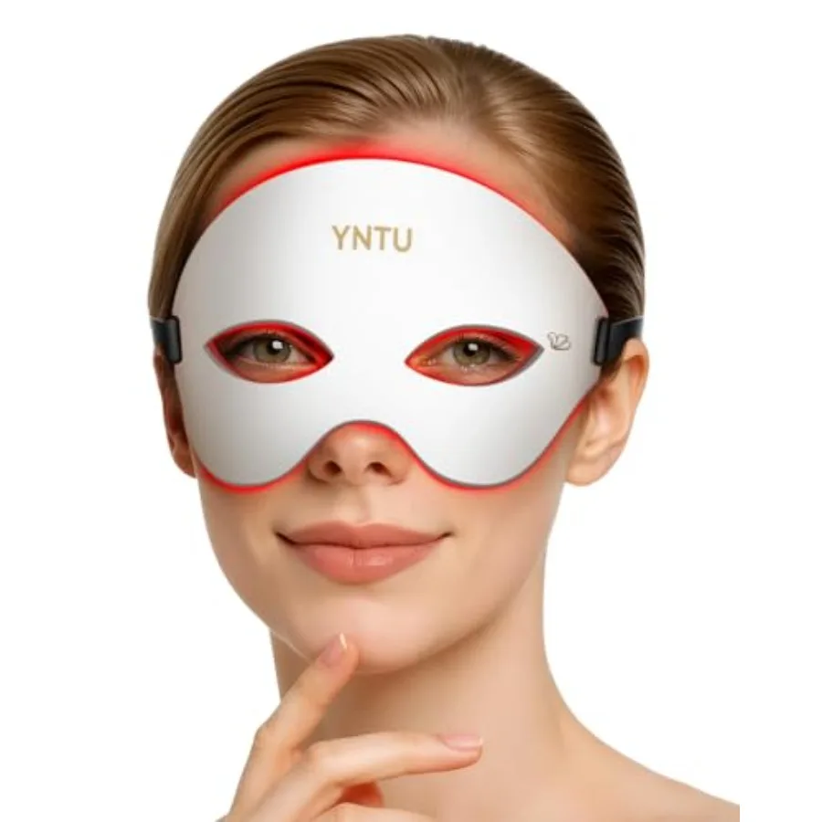 

Терапия красным светом для глаз: LED-маска с подогревом, 4 режима (красный, синий, инфракрасный, фиолетовый), 3 уровня яркости и таймер, массажер для глаз