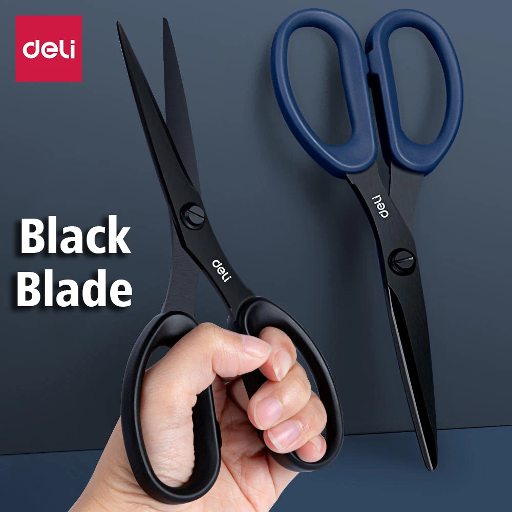 ديلي مقص وعاء من الستانليس ستيل الأسود 210/175 مللي متر مكتب القرطاسية المنزل المطبخ المقصات القاطع أداة القطع #1