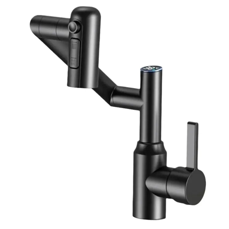 A84E-Universal Rotation Faucet Disc Valve Core Temperature(Black)