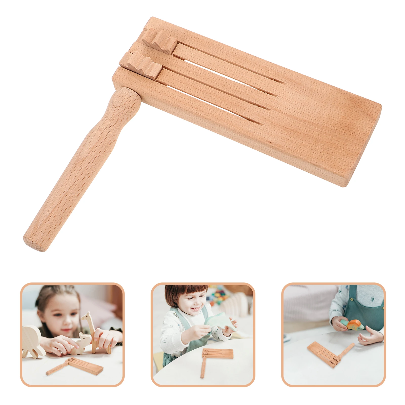 Tablero de armado de madera, instrumento Orff de doble fila, educación temprana, juguetes musicales preescolares, criador de ruido, trinquete