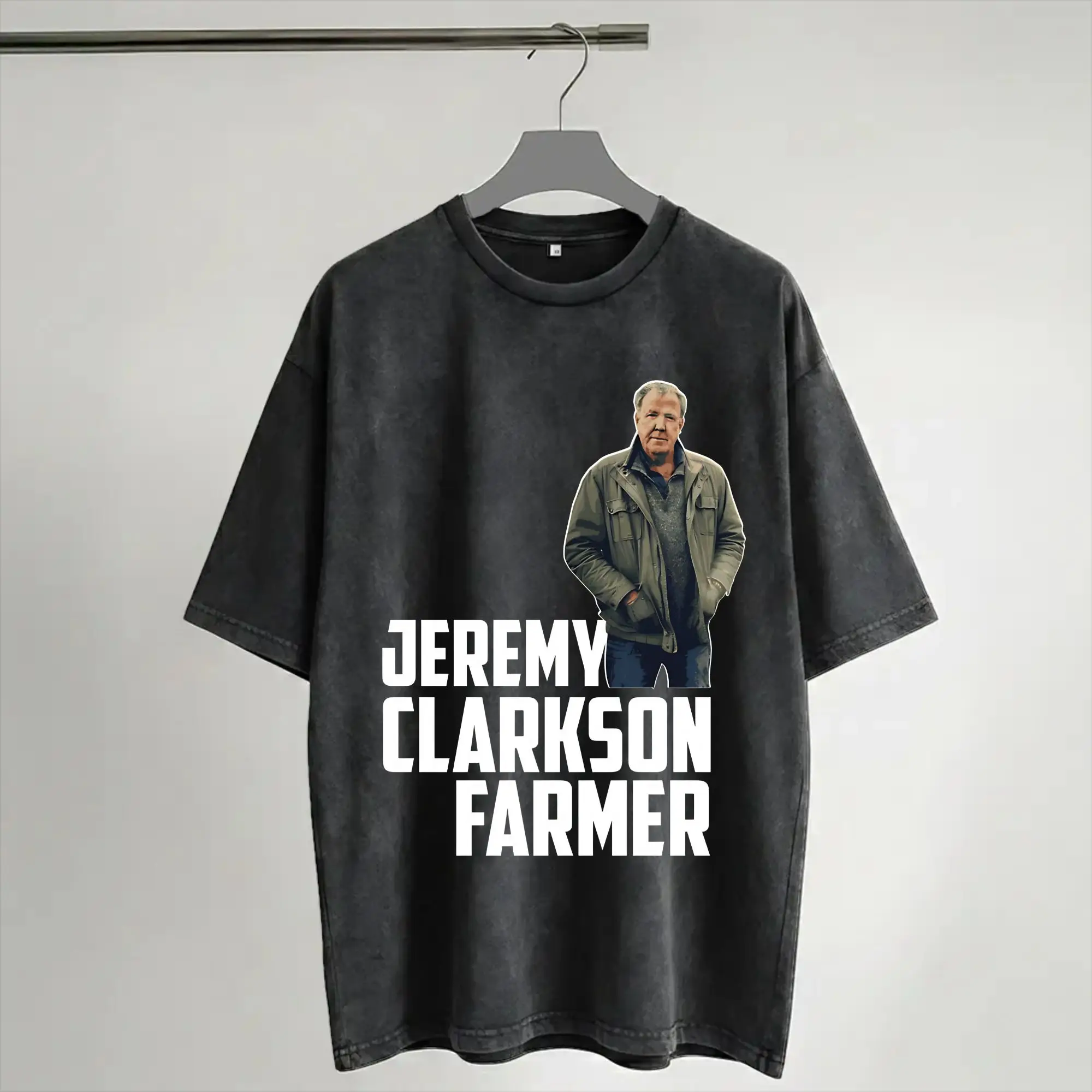 jeremy clarkson farmer  T Shirts Hip Hop Washed 100% Cotton Harajuku T-Shirt  Novelty for Men Women Streetwear Graphic Tops Tees