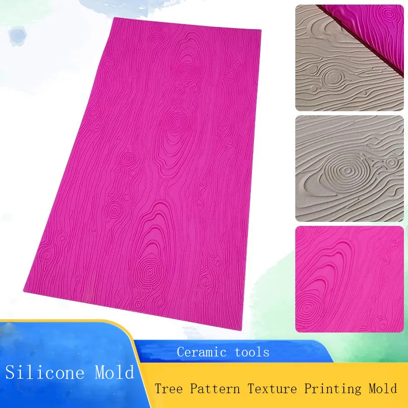 Tree Bark Texture Silicone Mold Mould for Pottery Clay Ceramic Impression Mat Pad Decorating 44x23.6x0.2cm