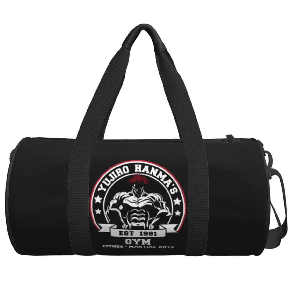 

Baki Jack Yujiro Hanma Gym Bag Bodybuilding Manga Training Sports Bags Men Design Gym Accessories Fitness Bag Weekend Handbags