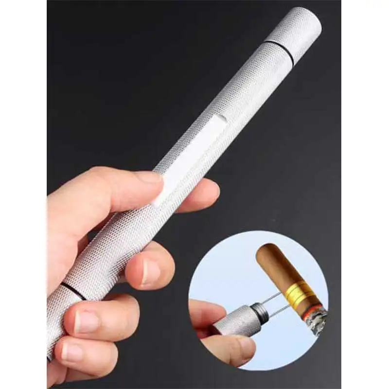 

1PC Outdoor Cigar Needles Stainless Steel Portable Cigar Puncher Needle Drill Loose Travel Cigar Accessories Smoking Tools gift