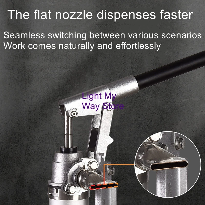 Stainless steel suction unit for pastes and liquids; manual feed pump and dispensing pump; suitable for indoor and outdoor use