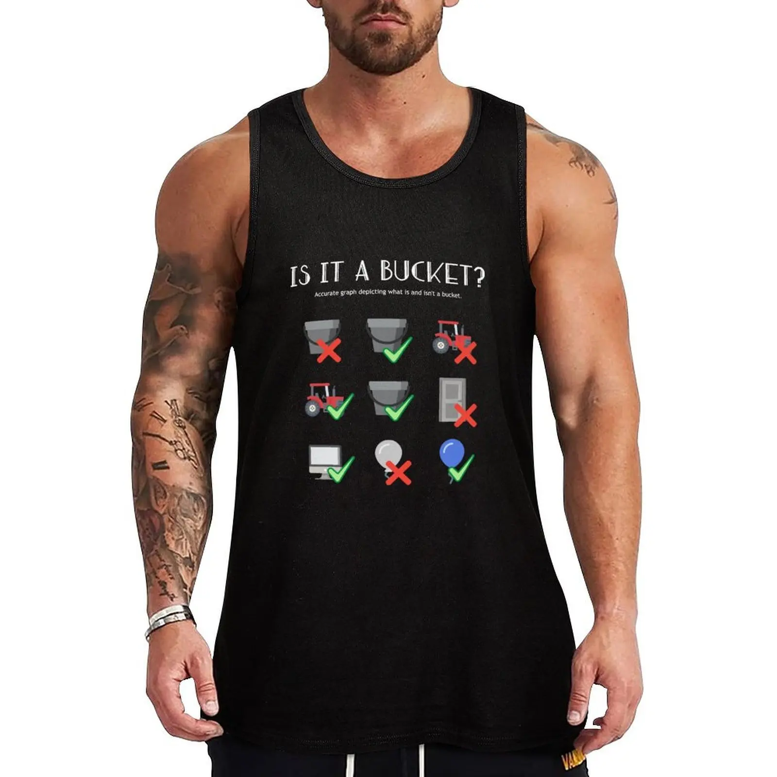 Is It a Bucket? Quiz // The Stanley Parable Tank Top Sports Performance Tank Top Gym Fitness Sleeveless