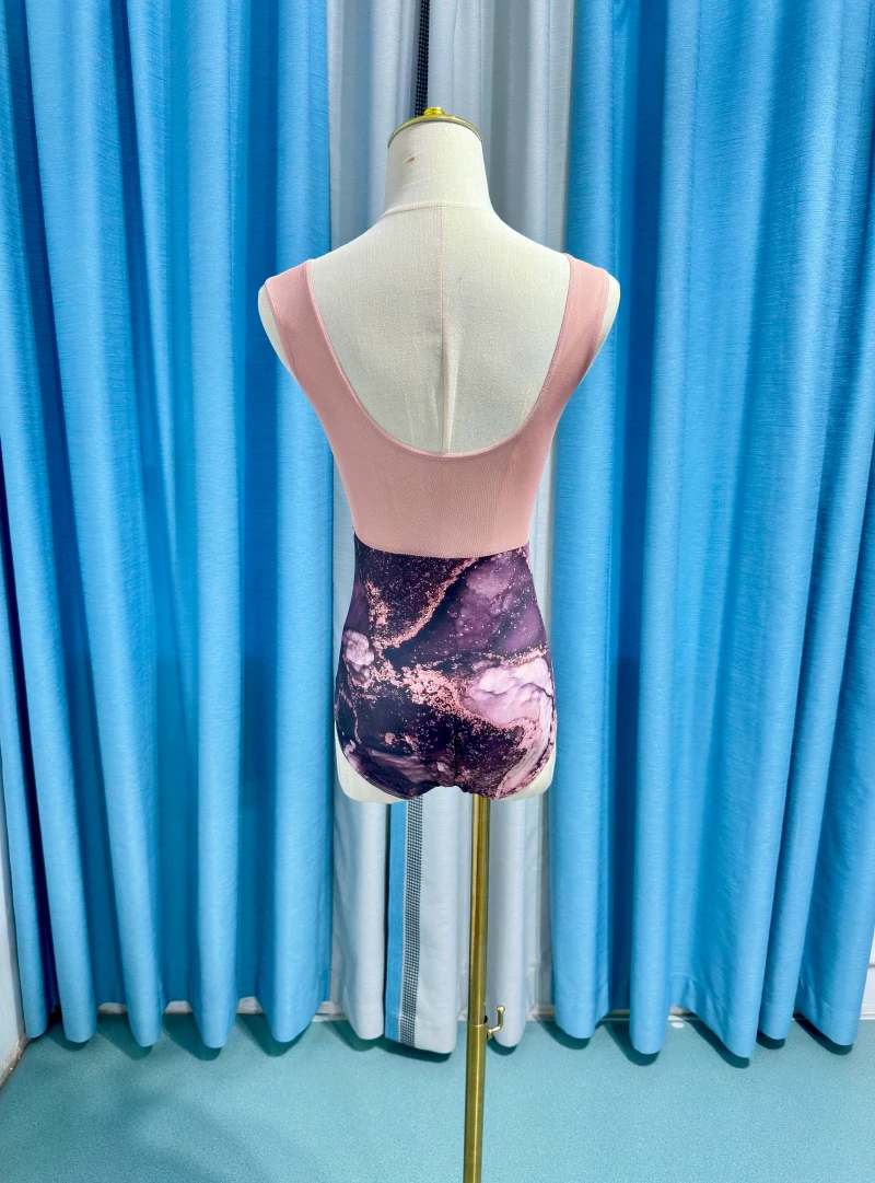 Ballett Tanz Trikot Erwachsene tägliche Praxis Tanz kleidung Frauen Advanced Printing Ballett Trikot elegante Yoga Overall – Detail 23