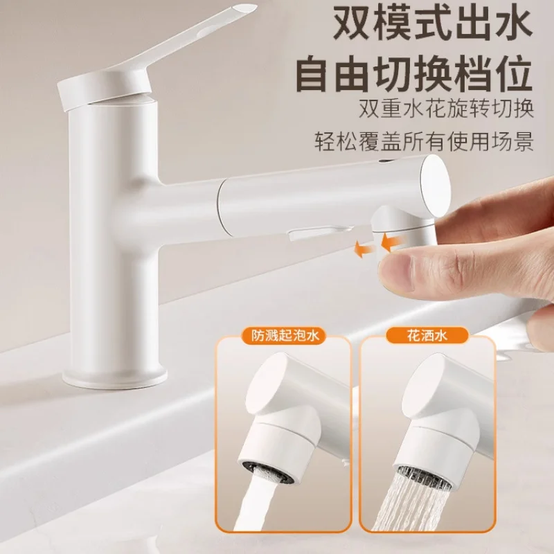 Pull-Out Faucet Countertop Installation Wash Basin Faucet Bathroom Hot And Cold Mixer Tap