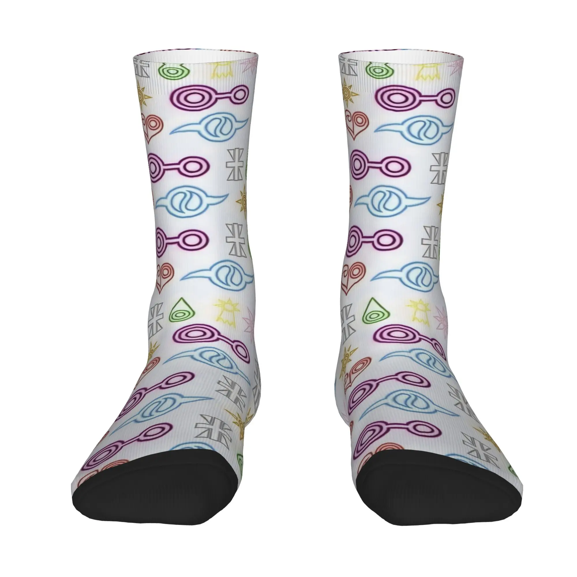 Funny Sock BANDAI Digimon Digital Emblem Array Hip Hop Quality Pattern Printed Men Socks Novelty Men's Socks