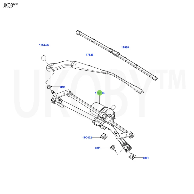 La nd Ro ve r second-generation Freelander 2006-2014 LR072416 linkage assembly - wipers