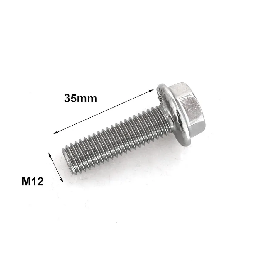 5 peças parafusos de flange de aço inoxidável m12 x 35mm parafusos de flange kit de hardware coletor de escape