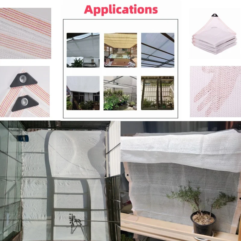 

Разведение сельского хозяйства, зеленые растения, садоводство, уличная домашняя вилла, многофункциональная белая солнцезащитная сетка