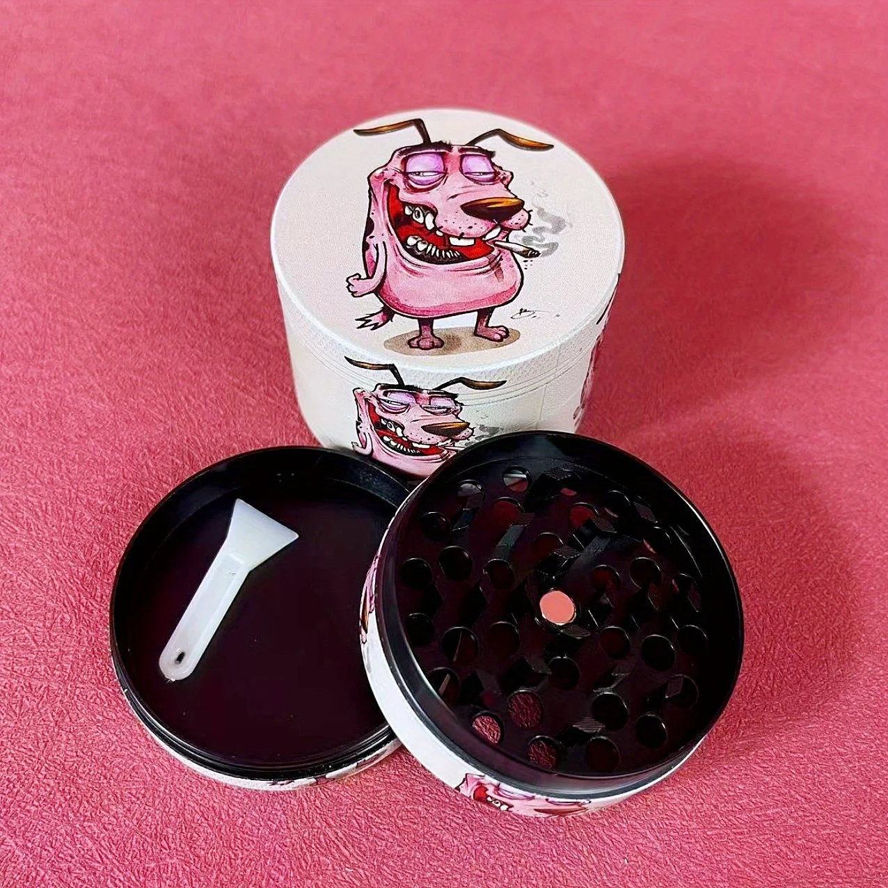 2inch Dog Herb Grinder Pepper Salt Mortar Pestle Metal Crusher Corn Spice Mill Tobacco Grass Grinder Cigarette Kitchen Tool