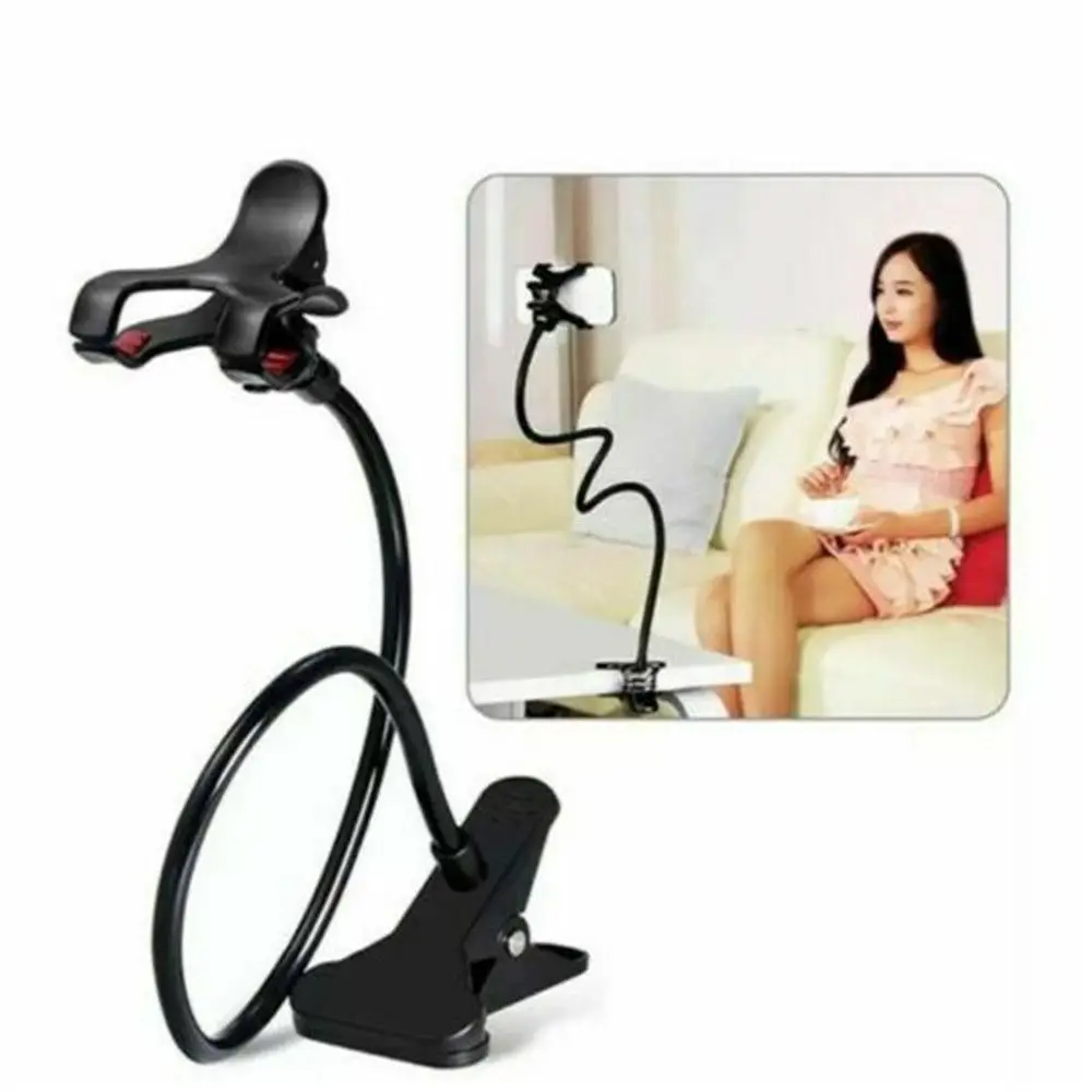 Universal Flexible Adjustable 360 Clip Mobile Cell Phone Holder Lazy Bed Desk Bracket Mount Stands New Portable Bracket