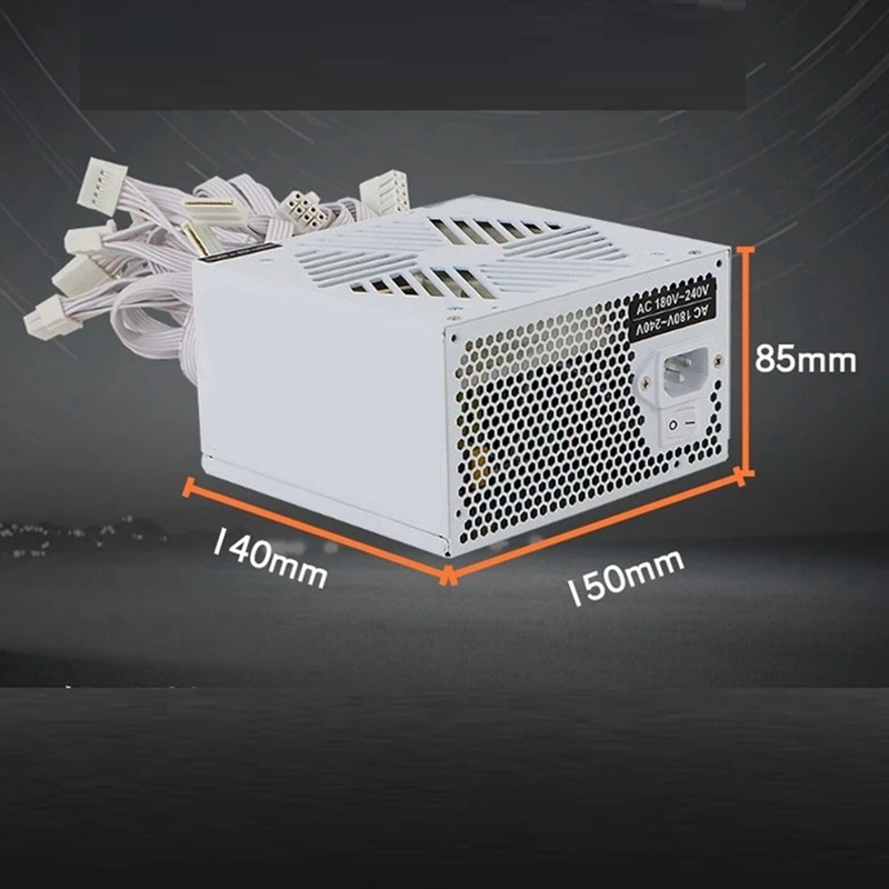 600W PC PSU Power Supply Gaming Source ATX Desktop Computer Power Supply For BTC Gaming Computer PSU EU Plug Spare Parts