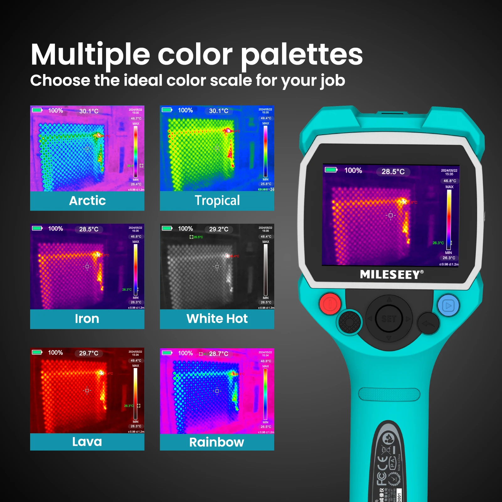 شاشة LCD مقاس 120*90 مقاس 3.5 بوصة فحص سباكة -20 ℃ ~400 ℃   كاميرا حرارية صناعية تعمل بالأشعة تحت الحمراء
