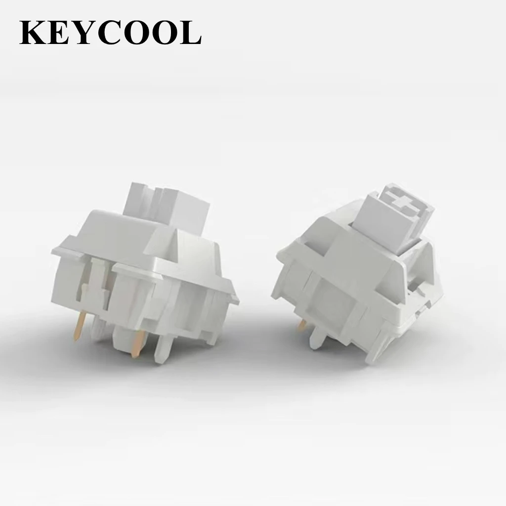 KEYCOOL Walk Snow Switch White HiFi 5 Pins 38g Linear Factory lubrication Switches Mechanical Keyboard POM MX Switch 21mm Spring