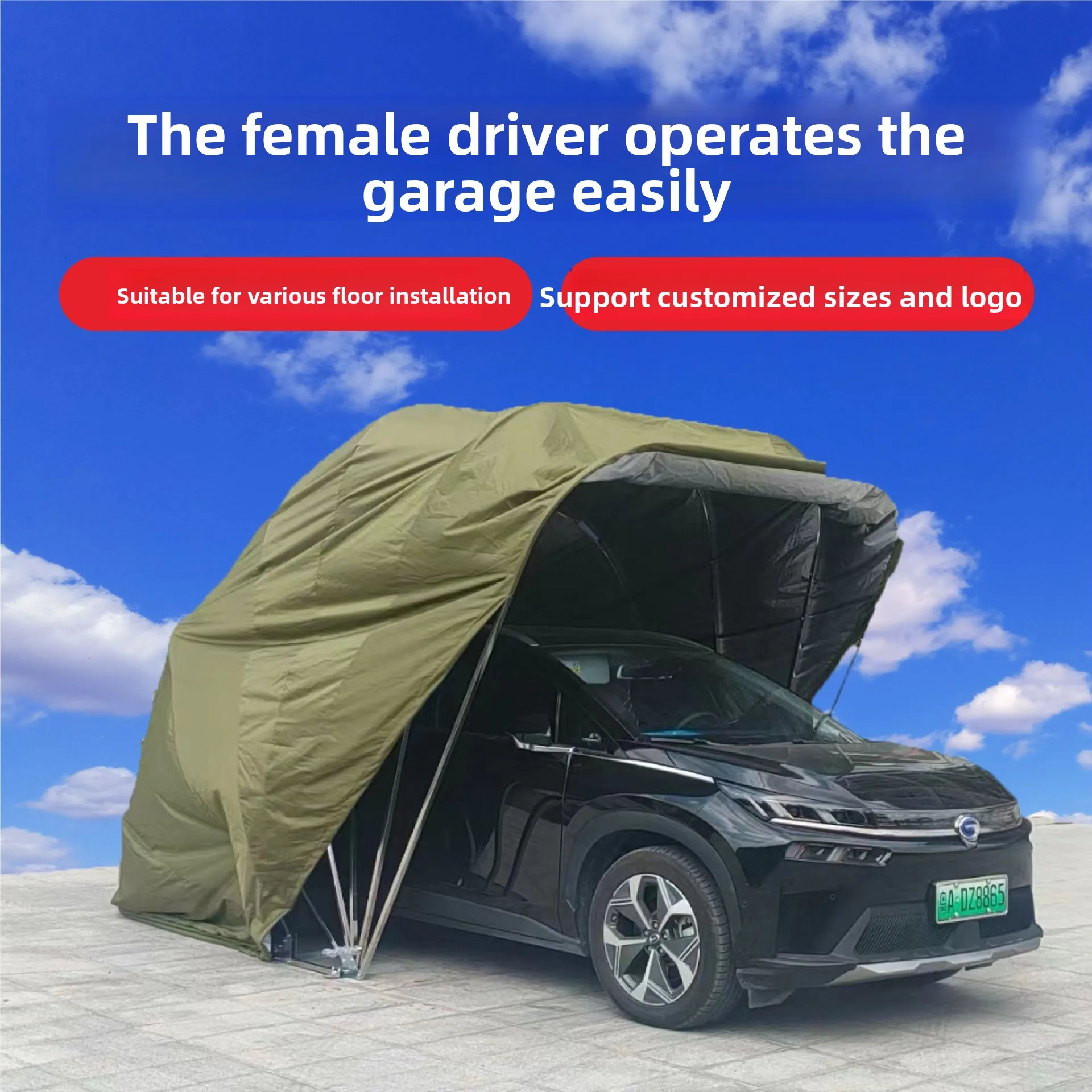 Sun Protection Folding Carport Car Parking Semi-automatic Fully Automatic Mobile Folding Garage
