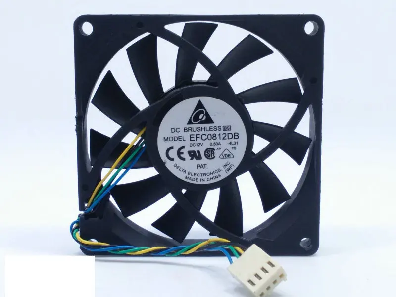 

8CM EFB0812HB EFB0812HHB EFB0812LB EFB0812MB EFC0812DB 80*80*15MM 12V охлаждающий вентилятор