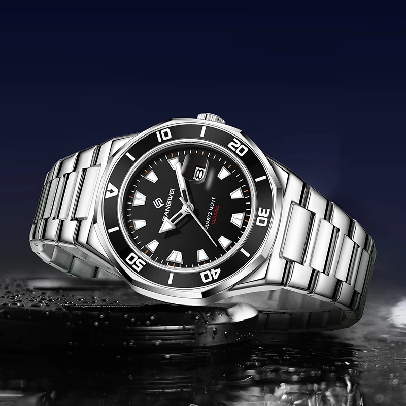 BANGWEI LIGE Quartz Watch Men Waterproof Luminous Wristwatch Comfortable Steel Daily Office Gifts Casual Auto Date Watches Male