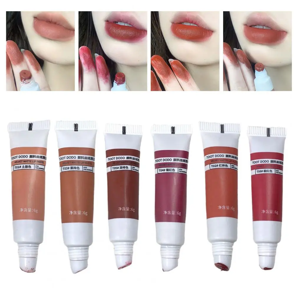 6g Praktische Make-Up Kosmetik Lip Gloss Lippenstift Elegante Daub Reibungslos