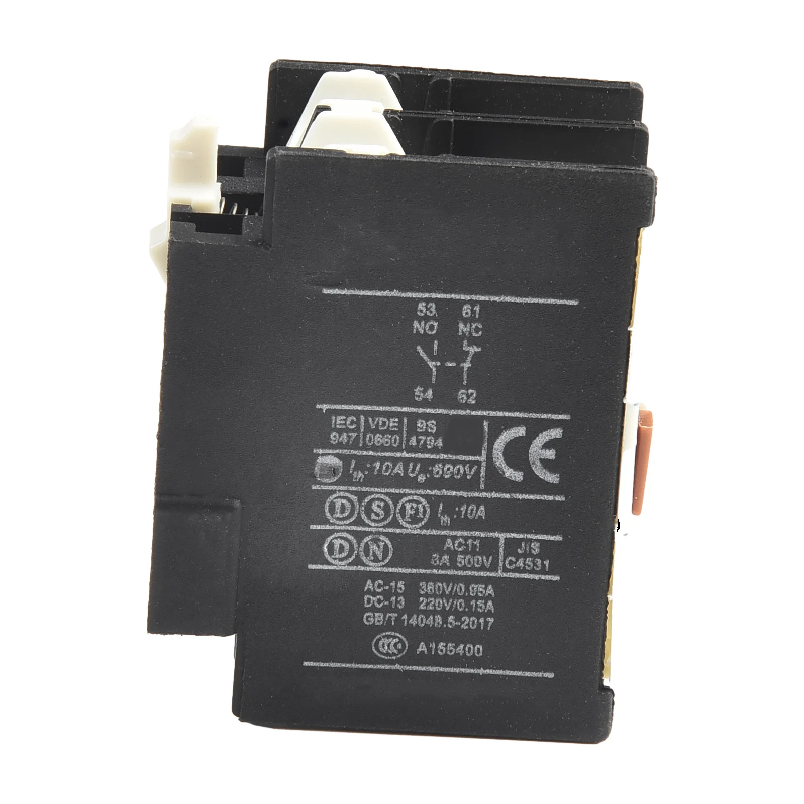 1NO1NC Auxiliary Contact for CJX2 AC Contactor 10A Heating Current Flame Retardant Shell Easy Manual Reset Function