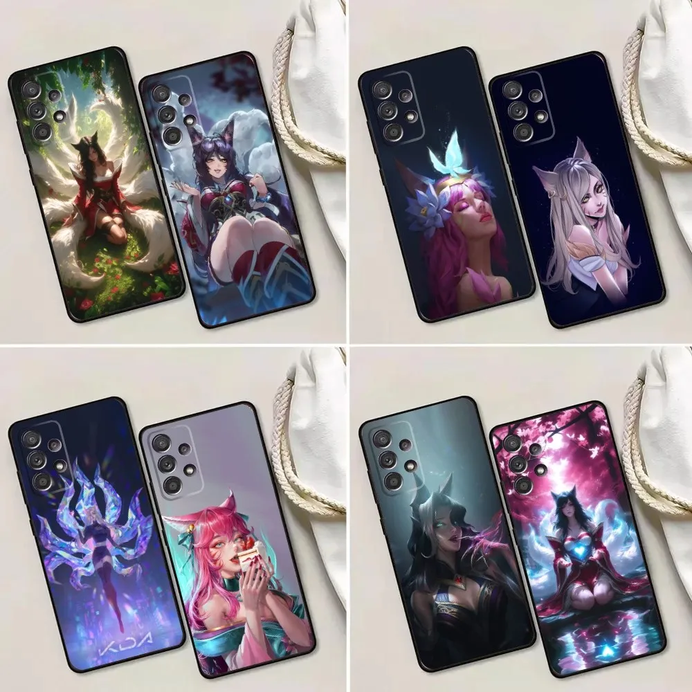 

Game L-LOL Ahri Phone Case For Samsung Galaxy A13,A21s,A22,A31,A32,A52,A53,A71,A80,A91 Soft Black Phone Cover