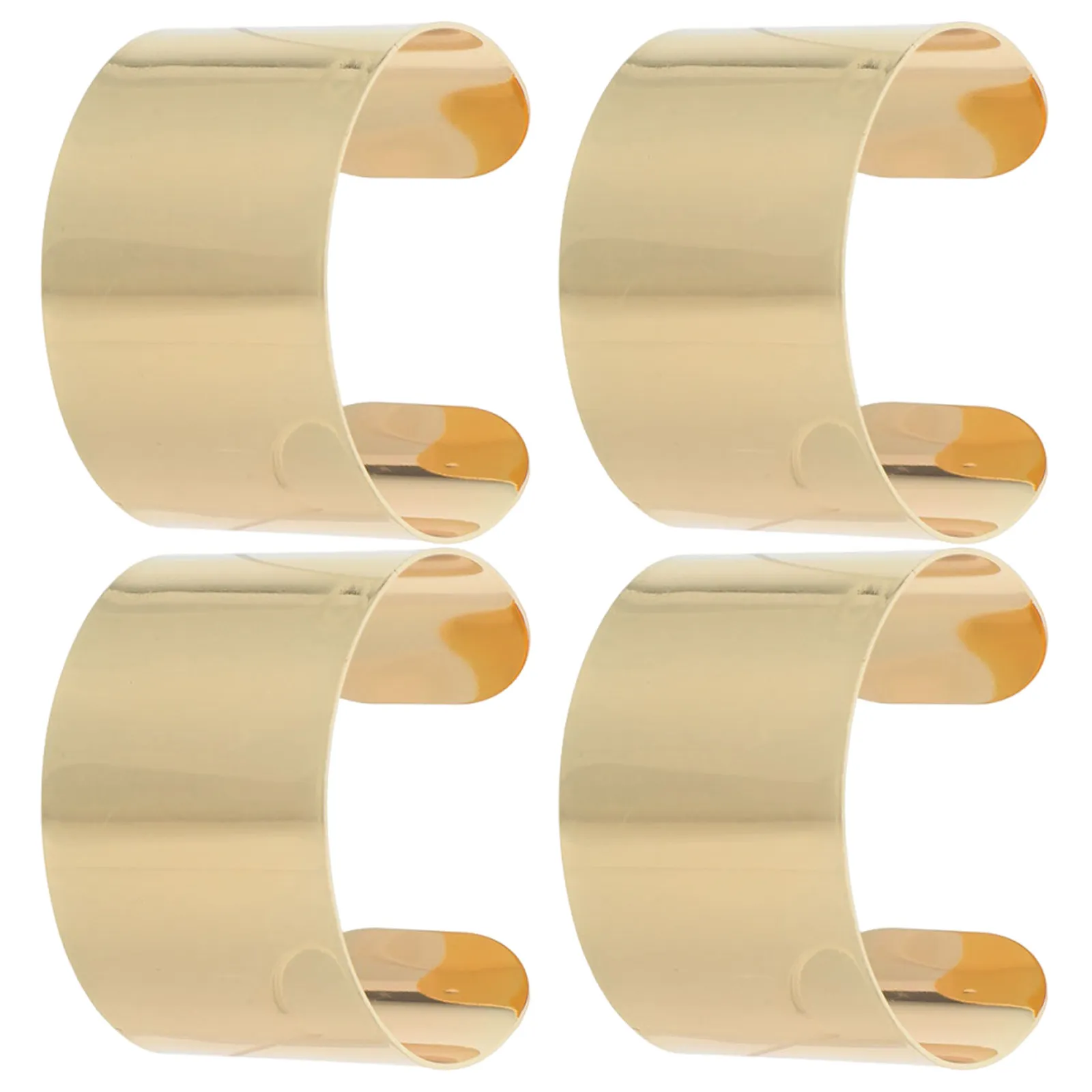 4 Pcs Bridal Cuff Bracelet Gold Wrist Corsage Bracelets Prom Flower Metal Sister