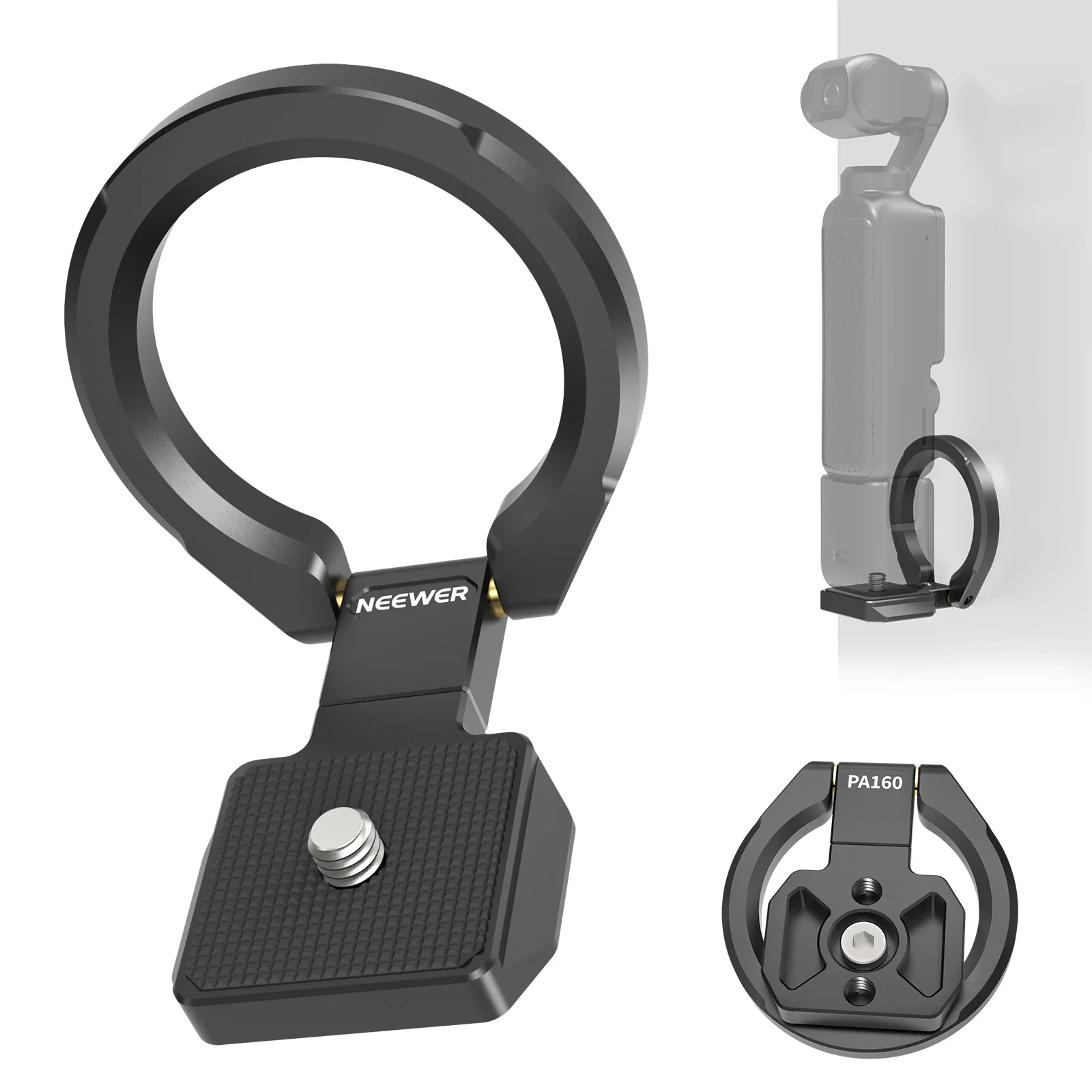 NEEWER PA160 Magnetic Quick‑Mount Stand Adapter Compatible with DJI Osmo Pocket 3 Handheld Camera Accessory