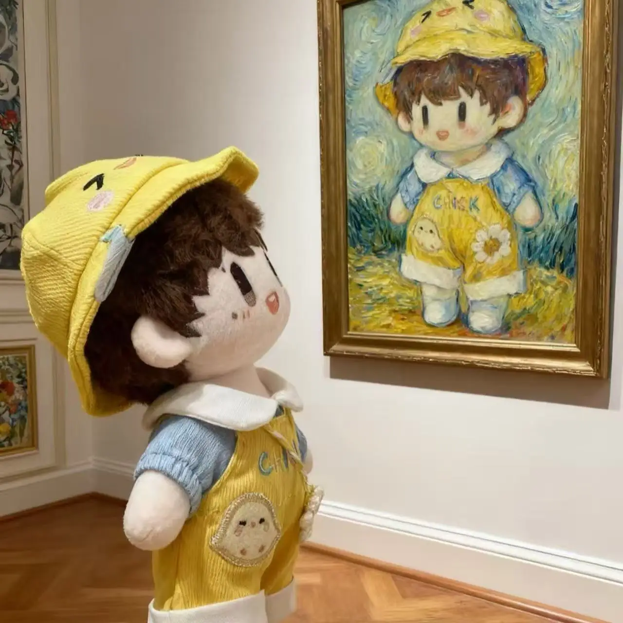 Одежда для кукол 10 см, весенний комплект униформы для детского сада, милый хлопковый плюшевый наряд для куклы, очаровательные комбинезоны, подарок для детей