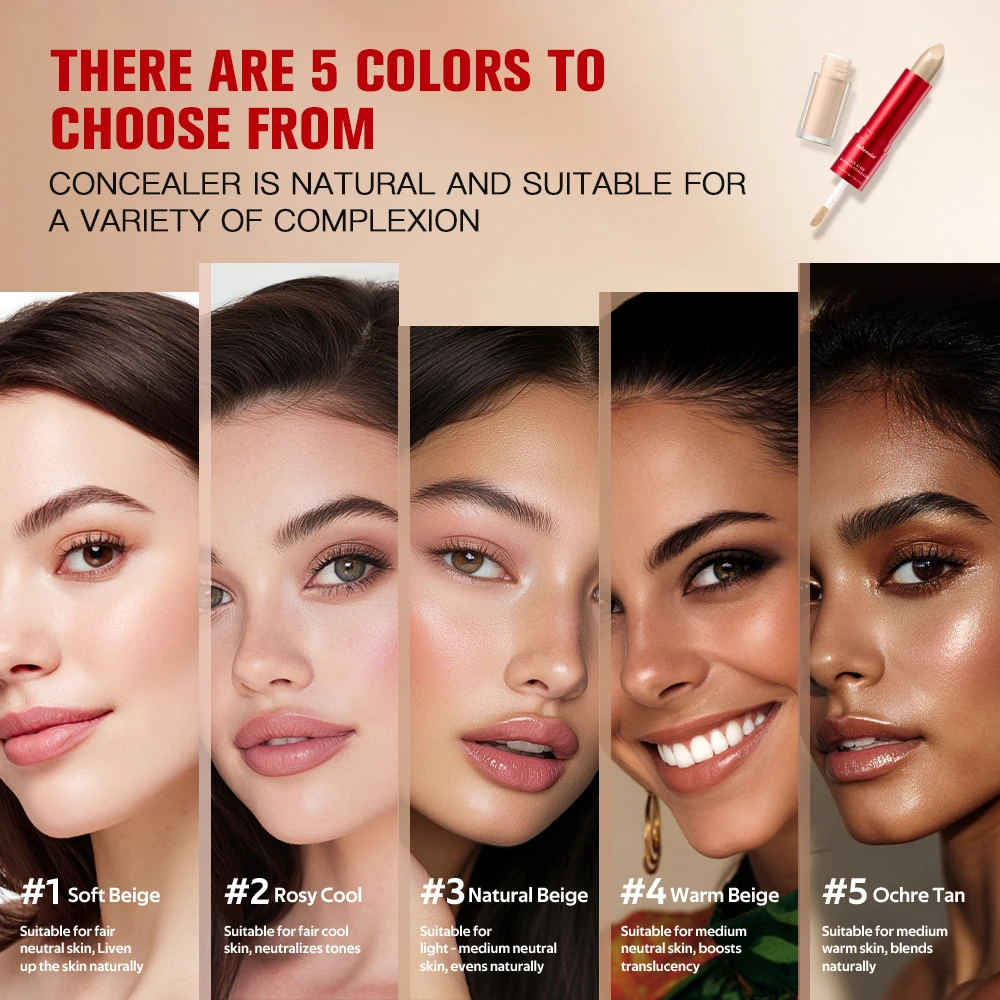 Tirtir GlideHide Correttore sfocato Texture cremosa Nasconde le occhiaie rughe Balsamo stick con punta liquida a doppia formula Lunga durata