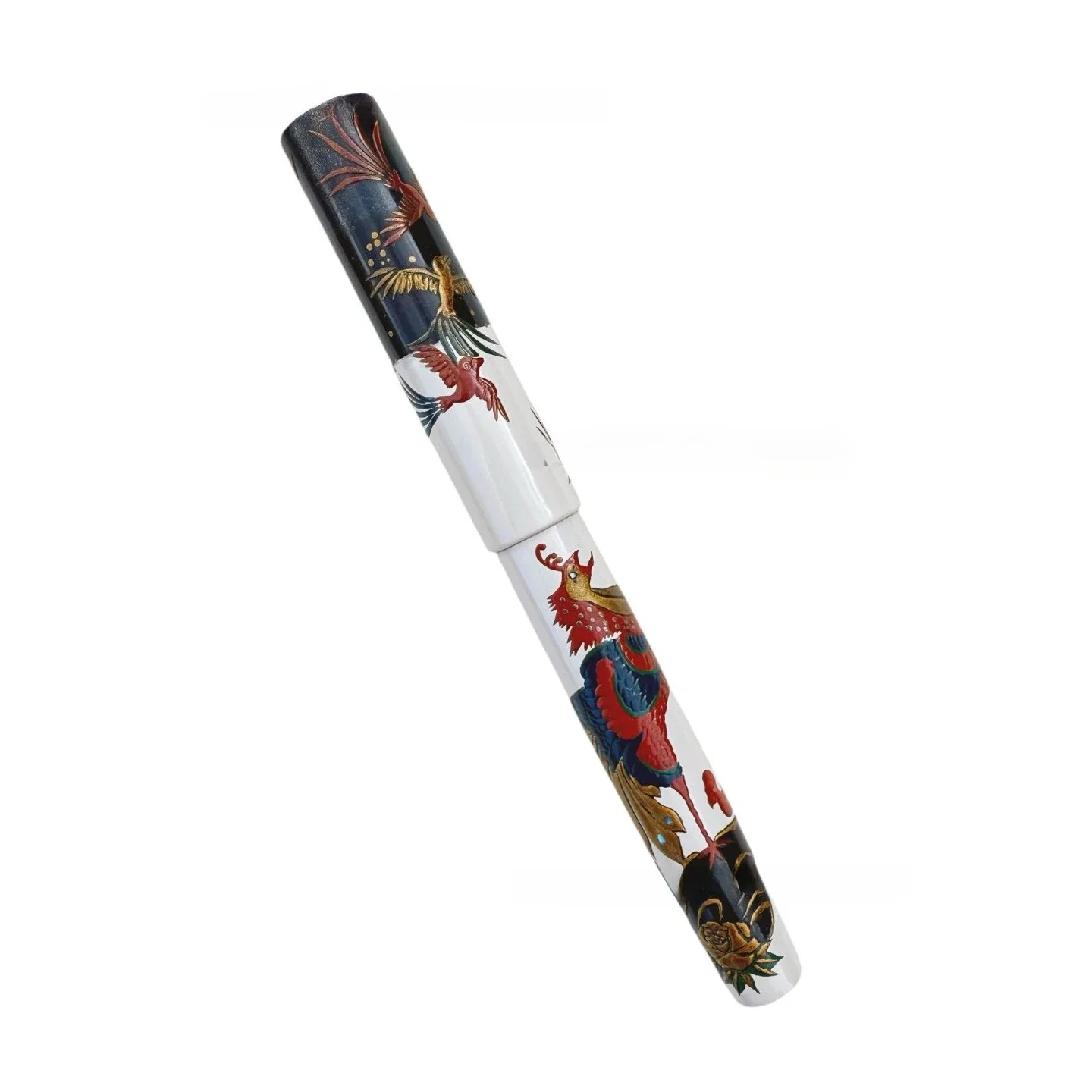 SELMY Intangible Heritage Handmade Urushi Lacquered Ebonite Polar Bear Raden Maki-e BOCK Nib Fountain Pen Business Writing Gift