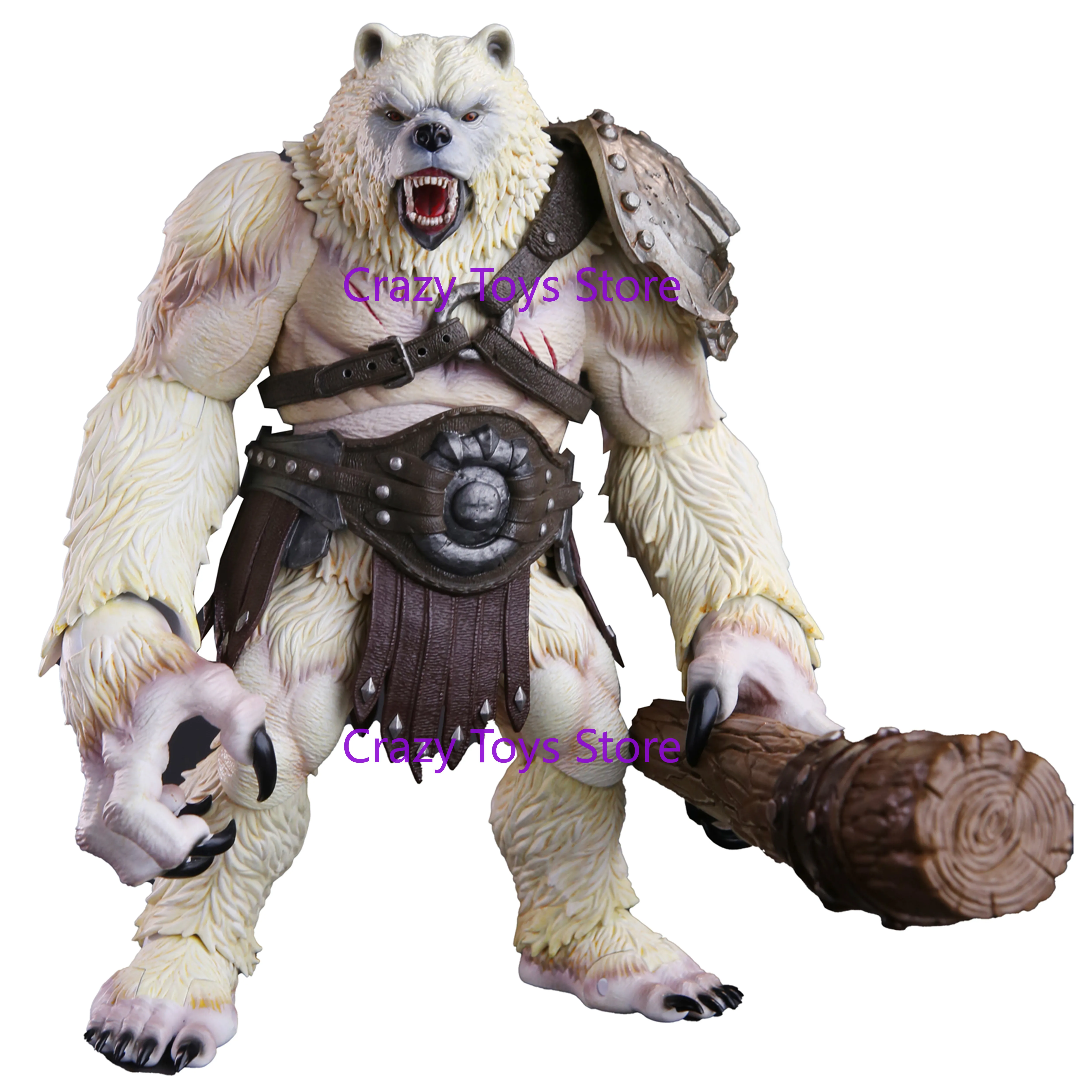 متوفر في المخزون MemoryToys 1/10 مغامرين العالم غاضب الدب الرجال الأبيض نموذج 22 سنتيمتر Druid الحيوان اليتي عمل الشكل لعبة نموذج