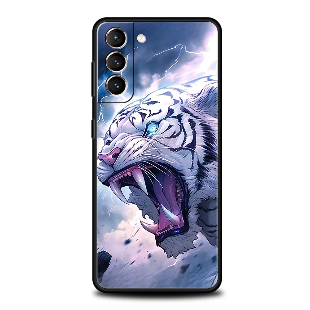 Tier Tiger Handyhülle für Samsung Galaxy S24 S23 S22 S20 S21 FE Ultra S10 S10E S9 S8 Plus 5G Silikonhülle Capas Fundas Taschen – Detail 1
