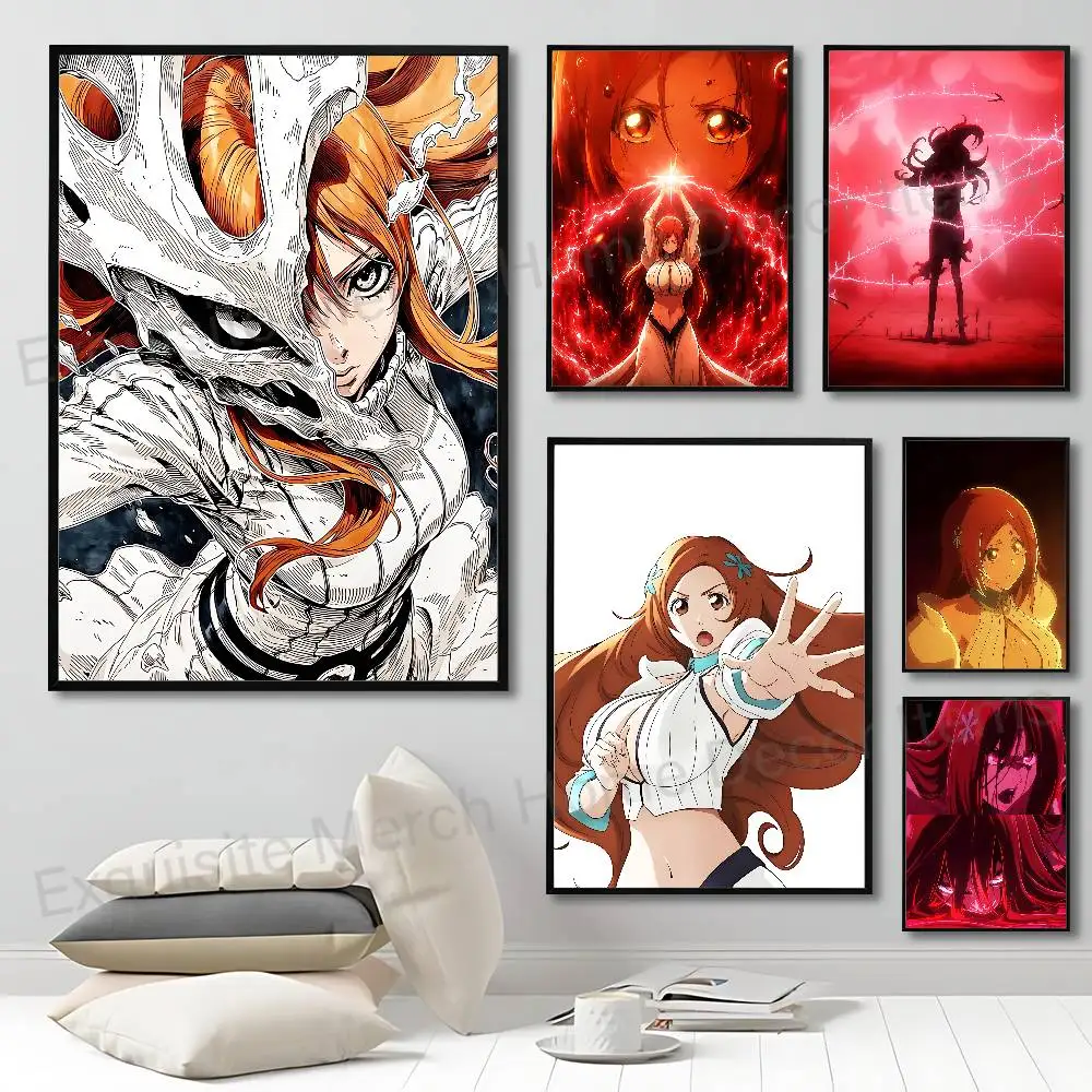 T-Thousand-Year Blood War Orihime Inoue Trendy INS Style Poster Sticker Fashion Aesthetic Art Print for Dorm Home Wall