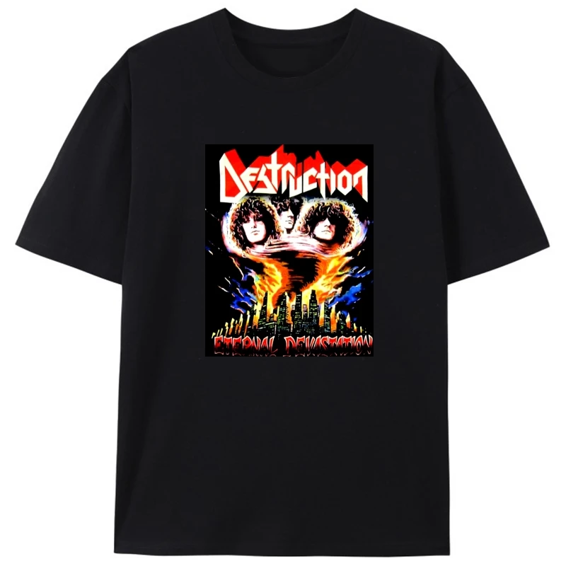 

Официальная футболка DESTRUCTION Cd Cvr ETERNAL DEVASTATION S-3XL, новые модные летние парные футболки, футболка PLUS SIZE