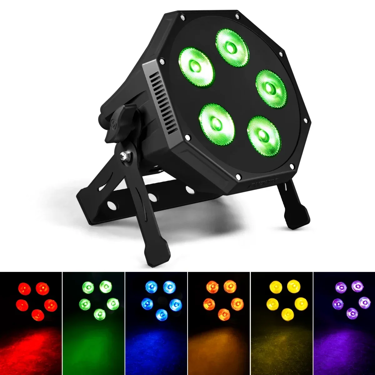 جديد وصول GlamoPar LED 5x12 واط RGBAL + UV 6in1 الإضاءة تأثير خلط الألوان ل DJ ديسكو حفل زفاف