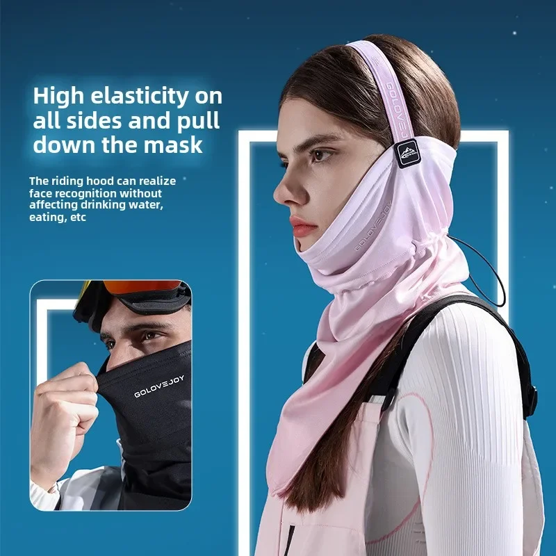 الشتاء في الهواء الطلق الرجال النساء الدراجات وشاح التزلج الحجاب الوجه الموجبة نحى يندبروف الباردة واقية الوجه قناع للتزلج الدافئ #2
