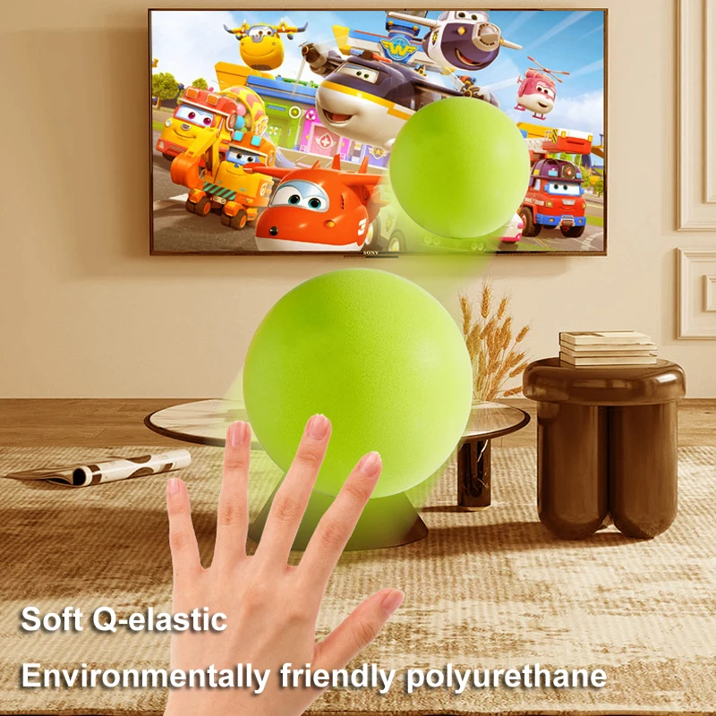 Kids Mute Elastic Ball Silent Bouncy Ball Dodge Game Clapping Ball with Low Noise Basketball Training Parent Child Interaction