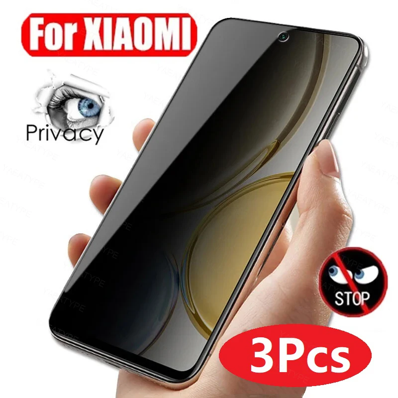 3 Stück Privatsphäre Hydrogel Film für Xiaomi 12 Pro 12X 12S Displayschutzfolie