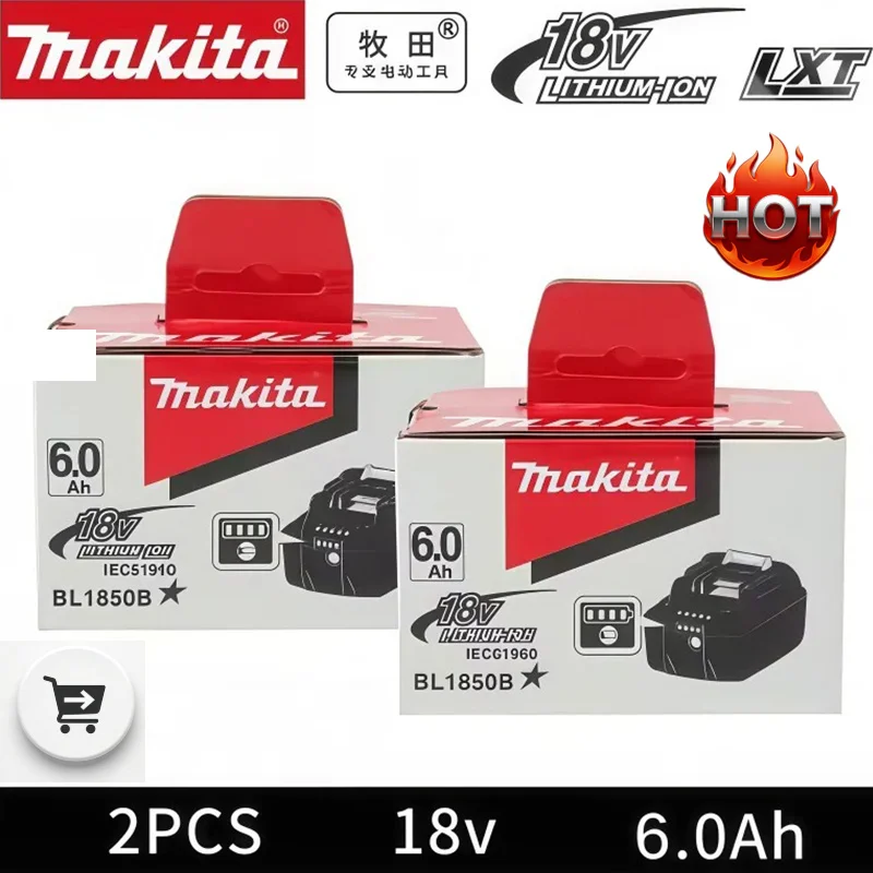 

Оригинальный стандартный аккумулятор Makita BL1860B, 6000 мАч, 18 В, 6,0 Ач, быстрое зарядное устройство, высококачественные электроинструменты, сменные аккумуляторы BL1850B