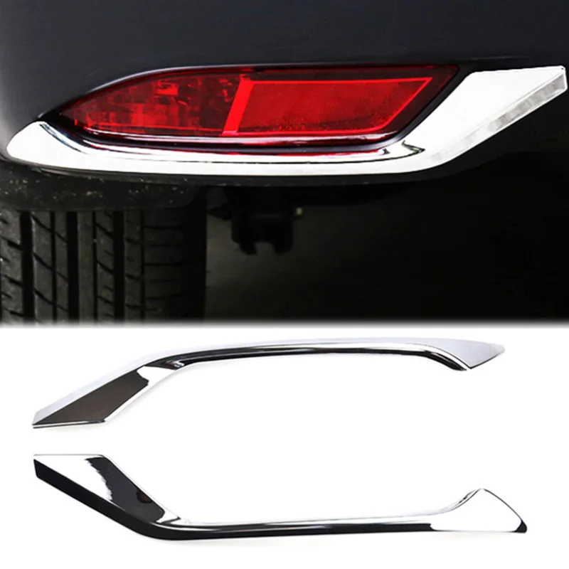 For Honda HR-V HRV Vezel 2016 2017 2018 Chrome Rear Fog Light Tail Lamp Eyebrow Cover Trim Protector Molding Bezel Frame Styling