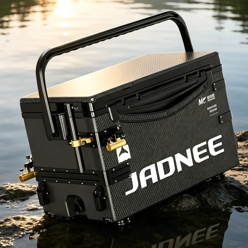 Fishing Box Full Set Ultralight Seated Tackle Box with 3 Piece Accessories and Umbrella for Bank Lake Outdoor Angling 낚시 박스