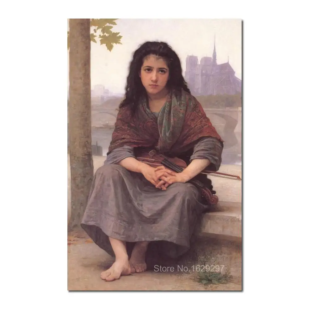 

Art For Sale Online The Bohemian William Adolphe Bouguereau Picture Convert To Oil Painting Canvas Handmade High Quality